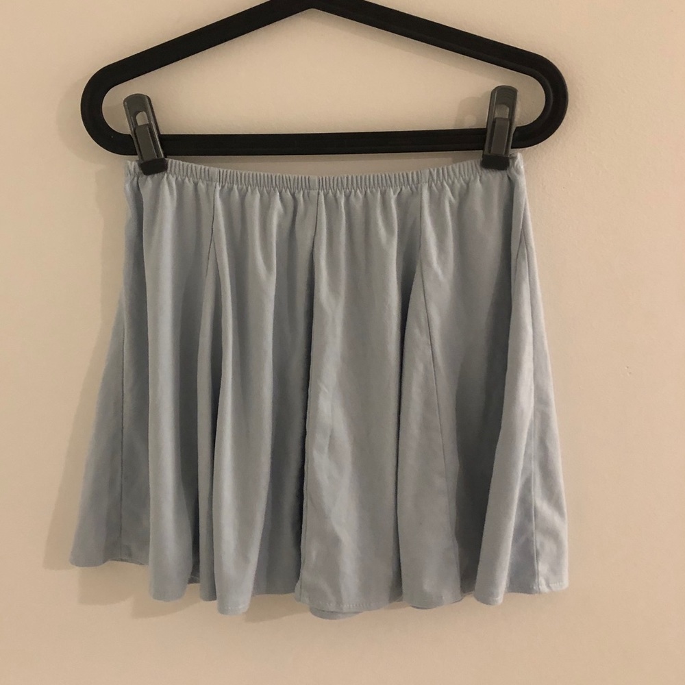 Baby Blue Suede Circle Skirt 😇